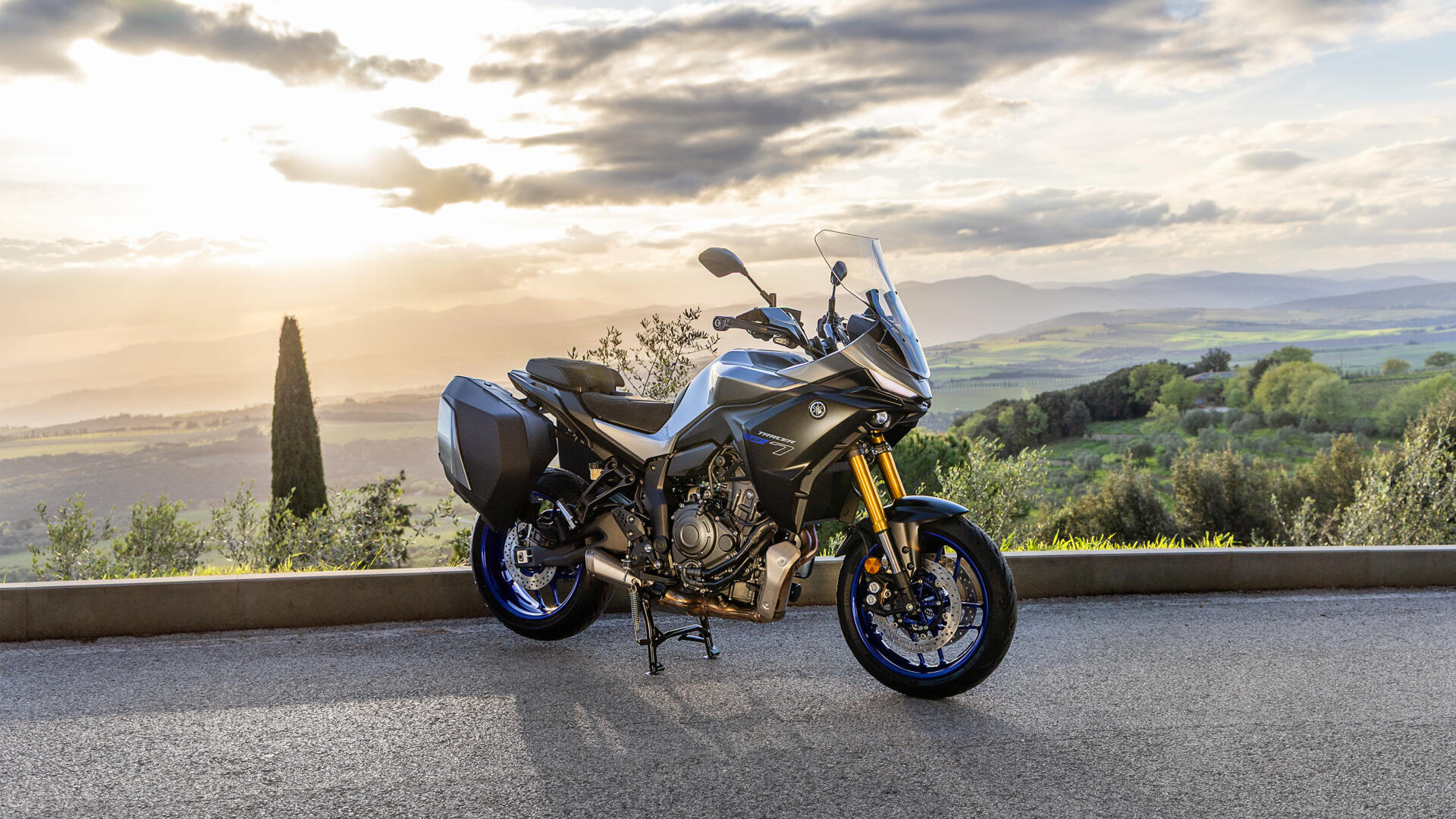 Yamaha 2025 TRACER 7 GT équipée pour le voyage